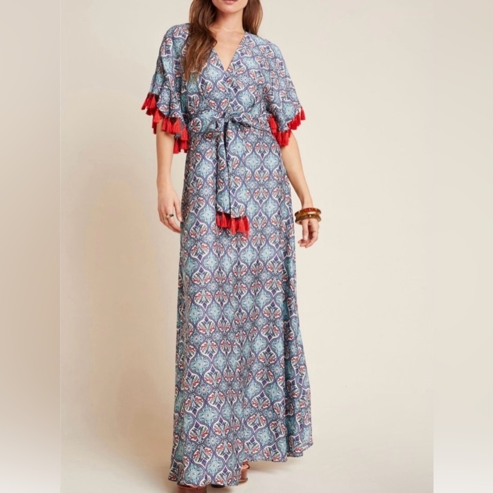 Anthropologie Sachin & Babi Tasseled Maxi Dress - New w/Tags